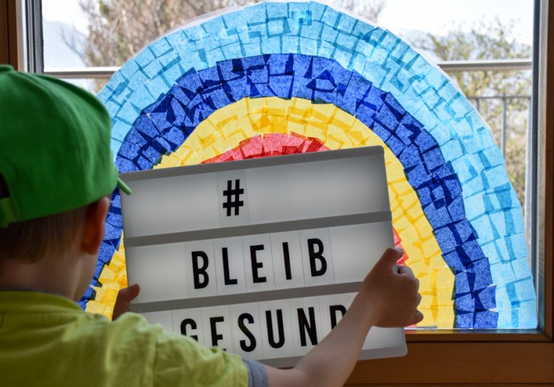 Unterhaltungstipps Kindergartenkind Coronakrise Regenbogengegencorona