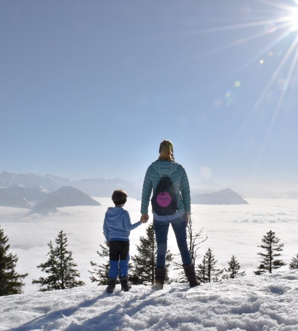 Winterwanderung Rigi Ausflug Familie Zentralschweiz