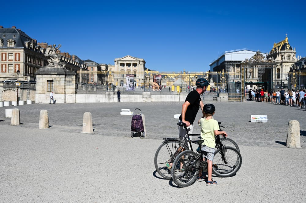 Vom Campingplatz in Paris mit dem Fahrrad zum Schloss Versailles