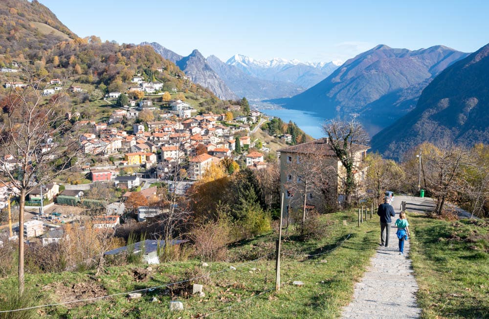 Familienfreundliche Wanderung Monte Bre Lugano Tessin