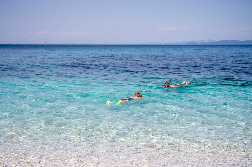 Elba Campingreise mit Kindern Schnorcheln im Meer