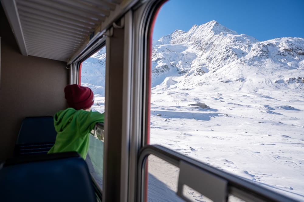 Zugfahrt Chur Tirano Rhätische Bahn mit Kindern