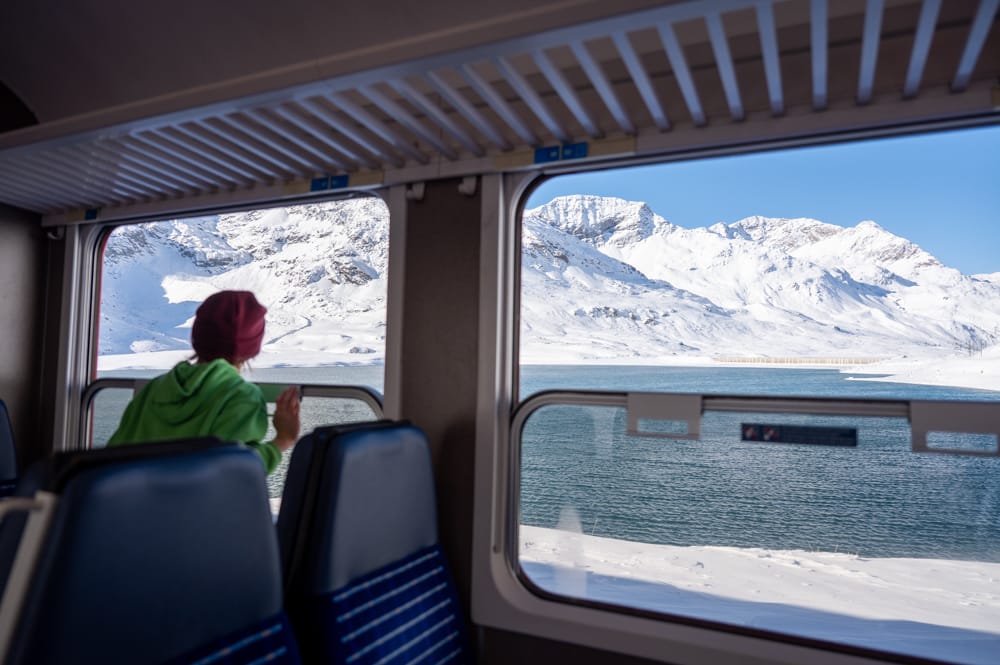 Zugfahrt Chur Tirano Rhätische Bahn mit Kindern