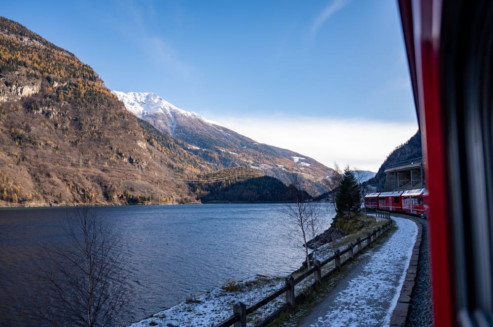 Zugreise Chur Tirano Rhätische Bahn mit Kindern
