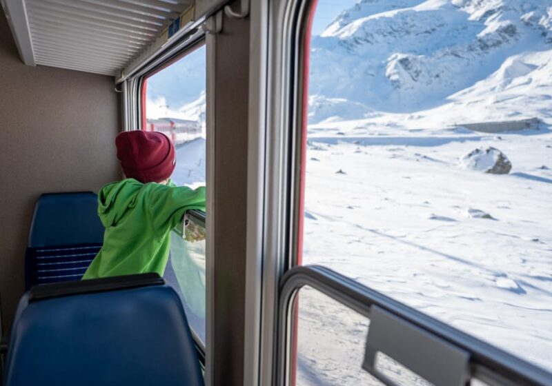 Zugfahrt Chur Tirano Rhätische Bahn mit Kindern
