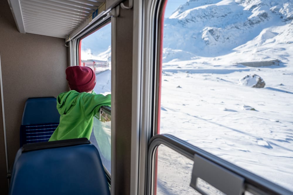 Zugfahrt Chur Tirano Rhätische Bahn mit Kindern