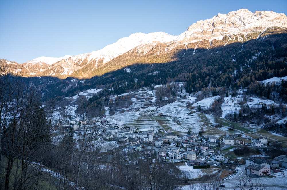 Zugreise Chur Tirano Rhätische Bahn mit Kindern